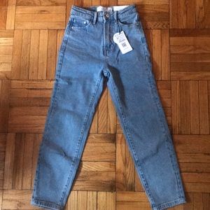 Stradivarius organic cotton Petite slim mom jean